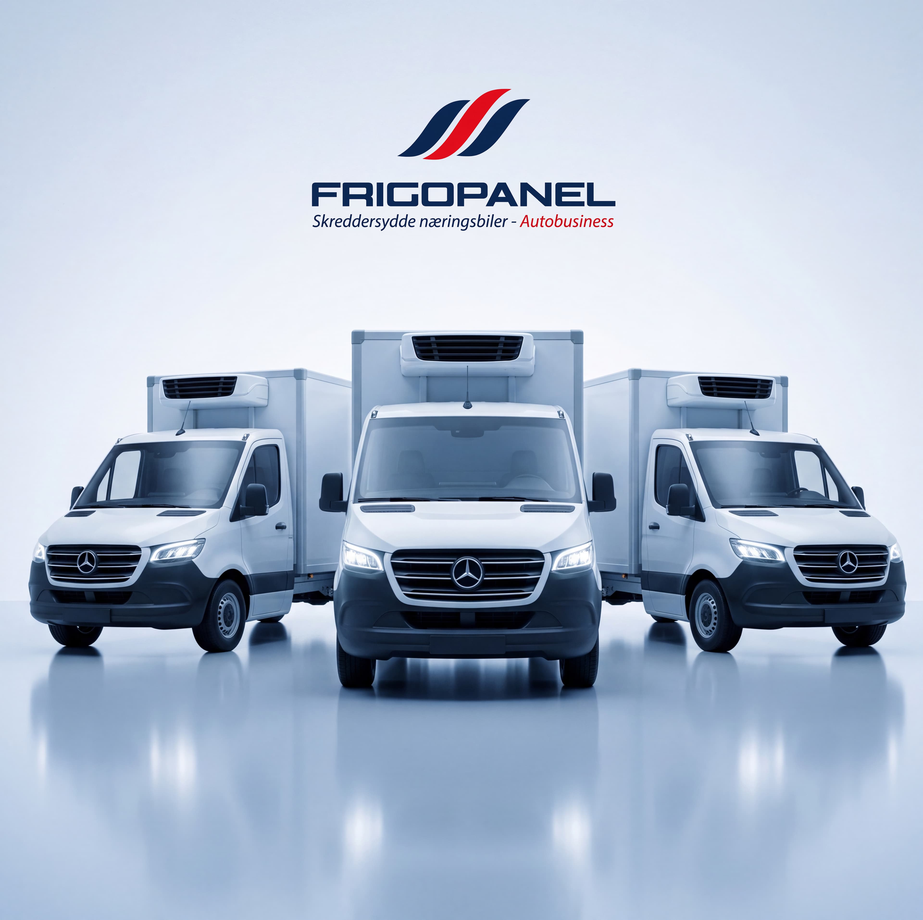 Tre Frigopanel Mercedes-Sprintere med påbygg